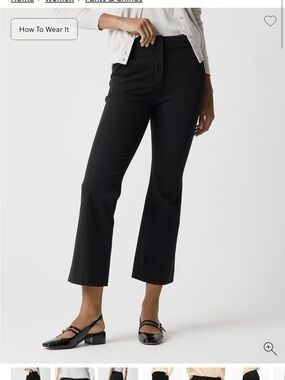J. Crew Kelsey Black Cropped Pants Size 8